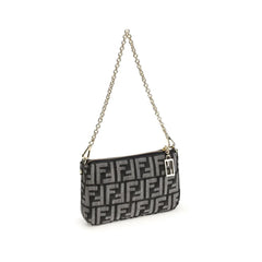 Fendi Blue Cotton Shoulder Bag