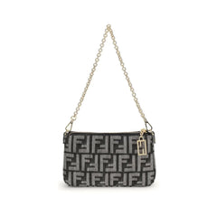 Fendi Blue Cotton Shoulder Bag