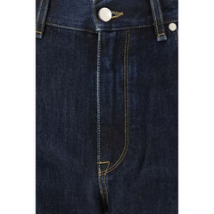 Fendi Blue Cotton Straight-Leg Jeans
