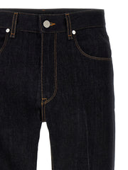 Fendi Blue Cotton Straight-Leg Jeans