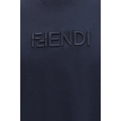 Fendi Blå Bomuld T-Shirt