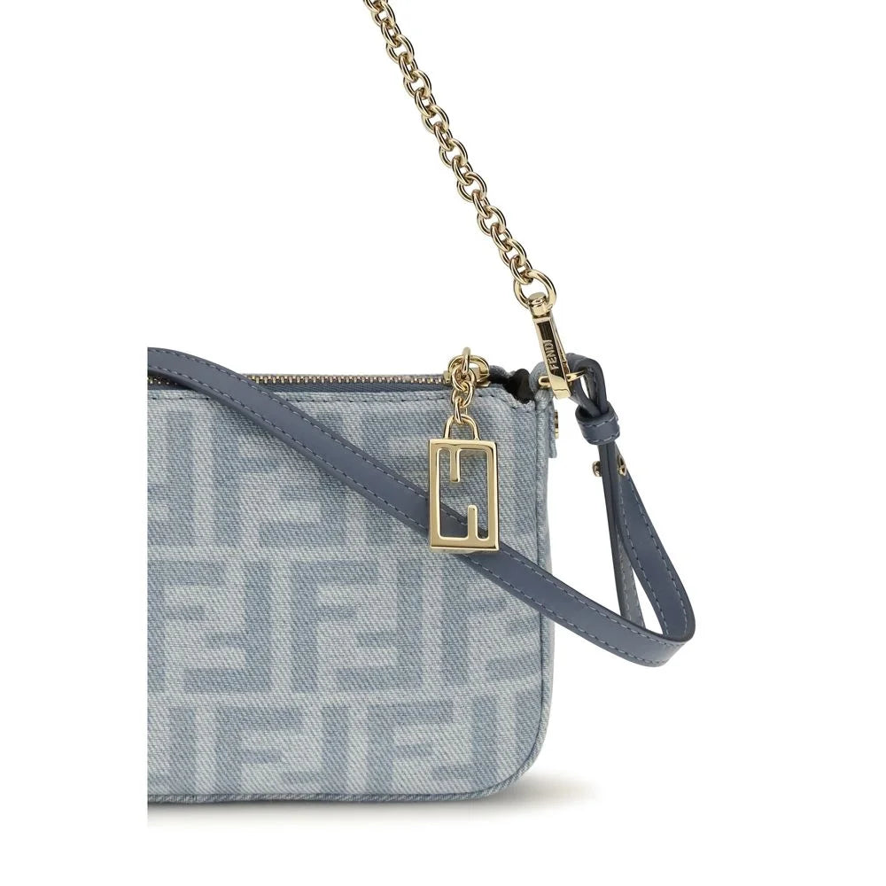Fendi Blue Cotton Wallet