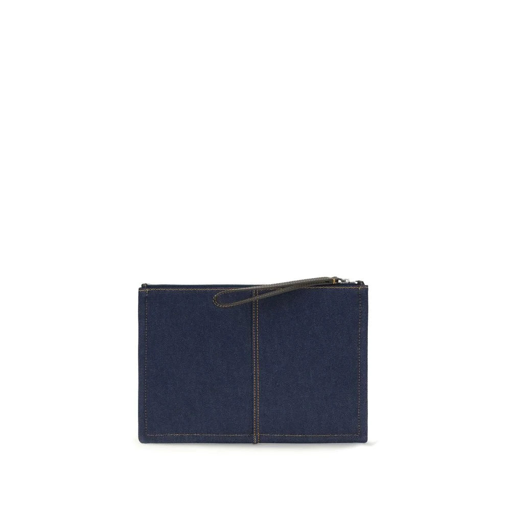Fendi Blue Cotton Wallet