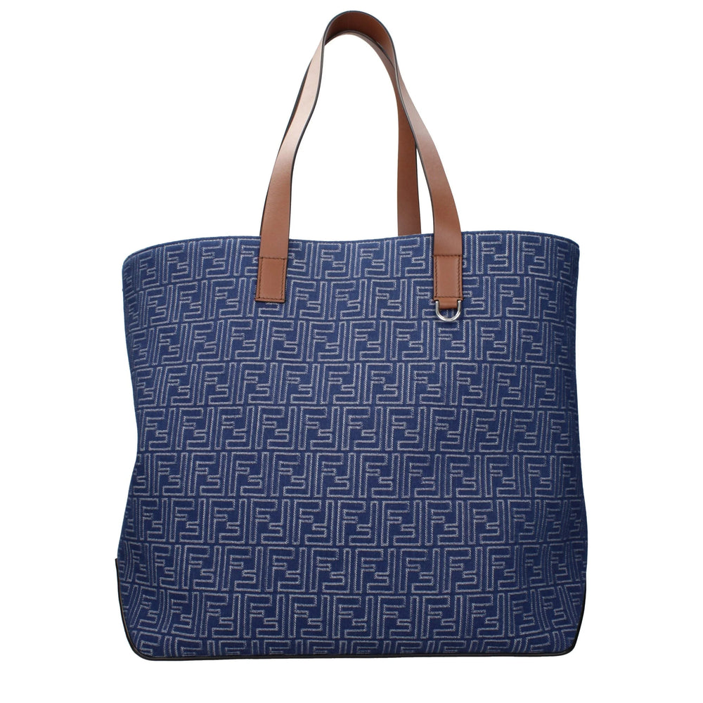 Fendi Bolso de hombro de tela azul
