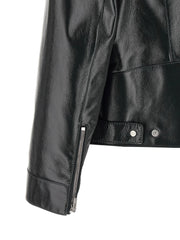 Fendi Blue Lamb Leather Leather Jacket