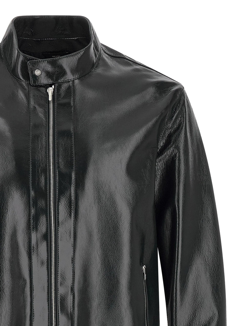 Fendi Blue Lamb Leather Leather Jacket