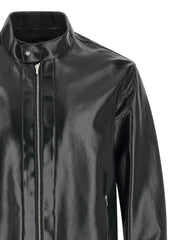 Fendi Blue Lamb Leather Leather Jacket