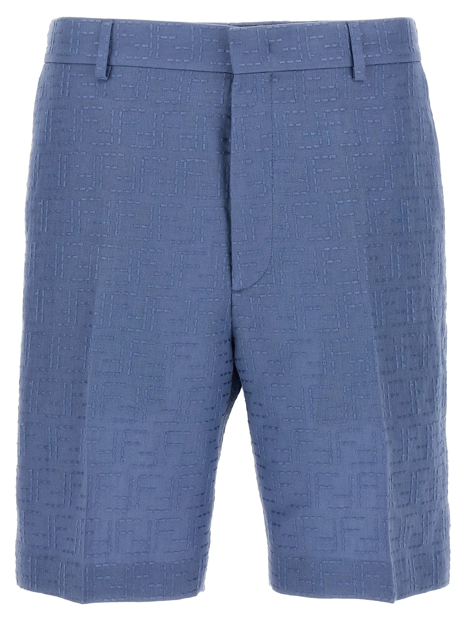 Fendi Blue Linen Bermuda Shorts - IT50 | L