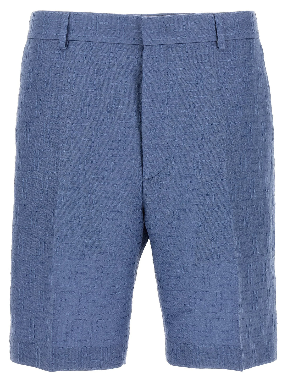 Fendi Blue Linen Bermuda Shorts - IT50 | L