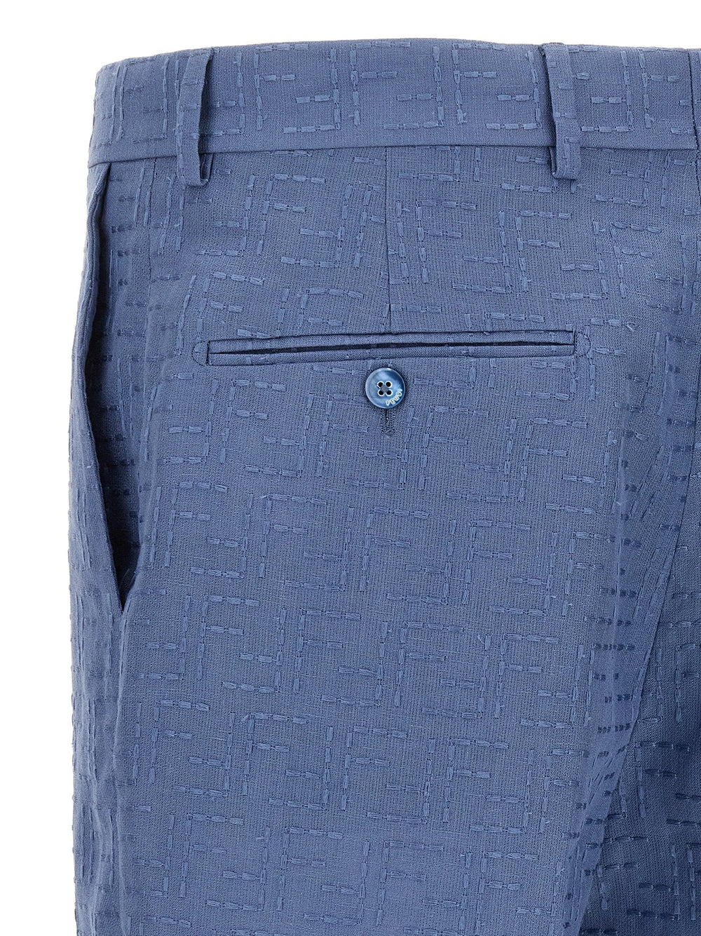 Fendi Blue Linen Bermuda Shorts - IT50 | L