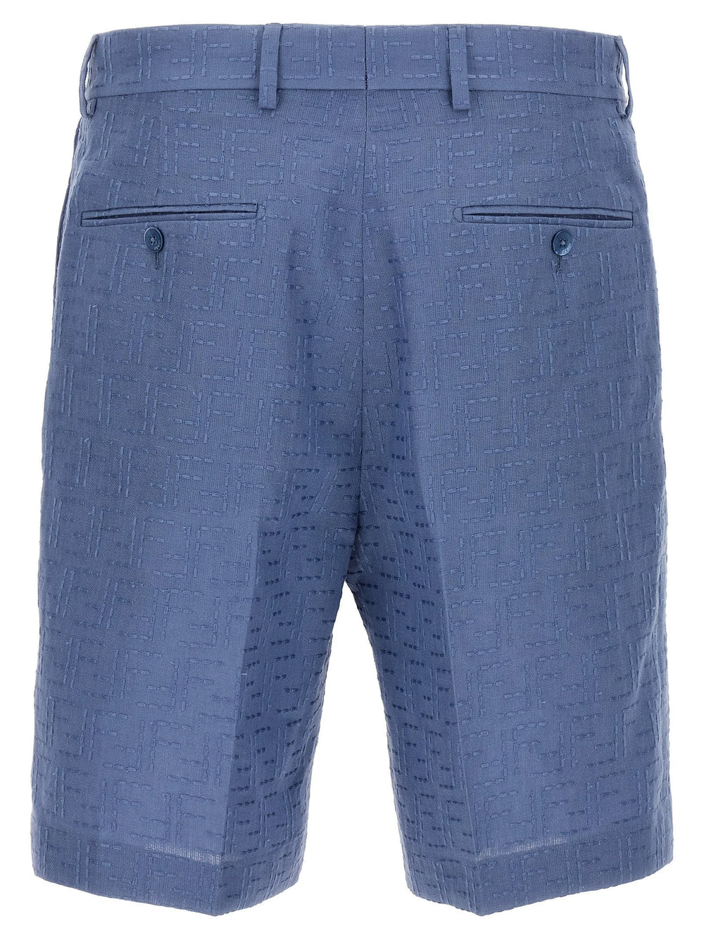 Fendi Blue Linen Bermuda Shorts - IT50 | L