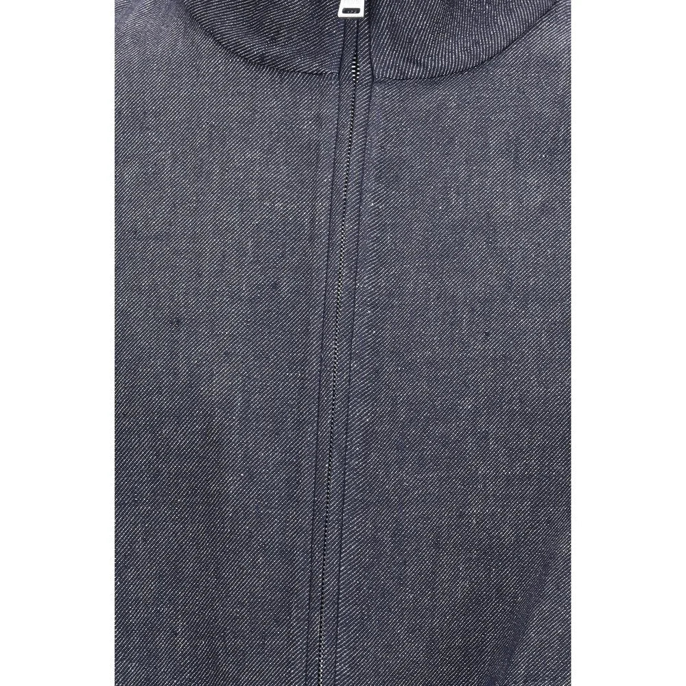 Fendi Blue Linen Denim Jacket