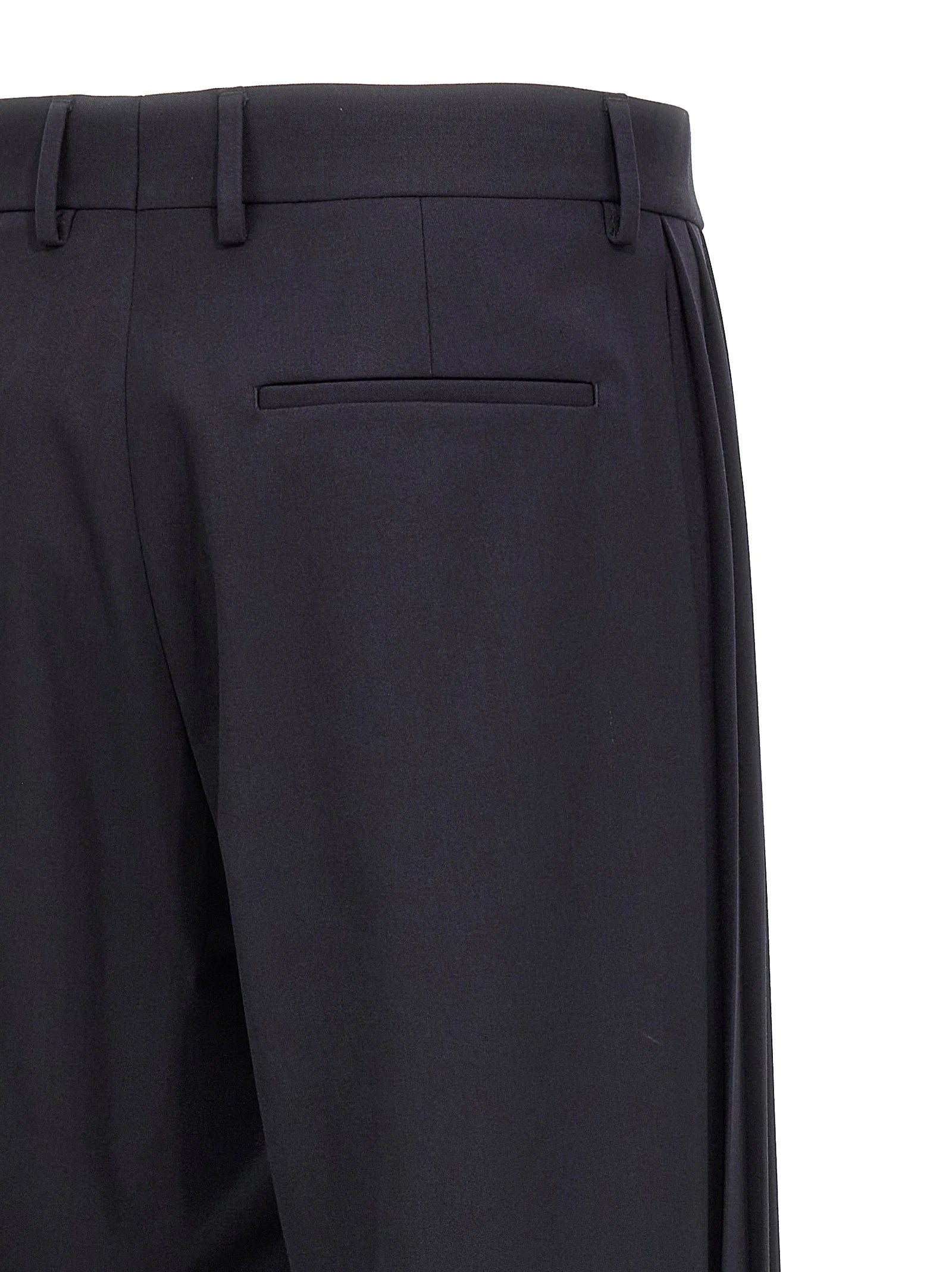 Fendi Blue Polyester Casual Pants