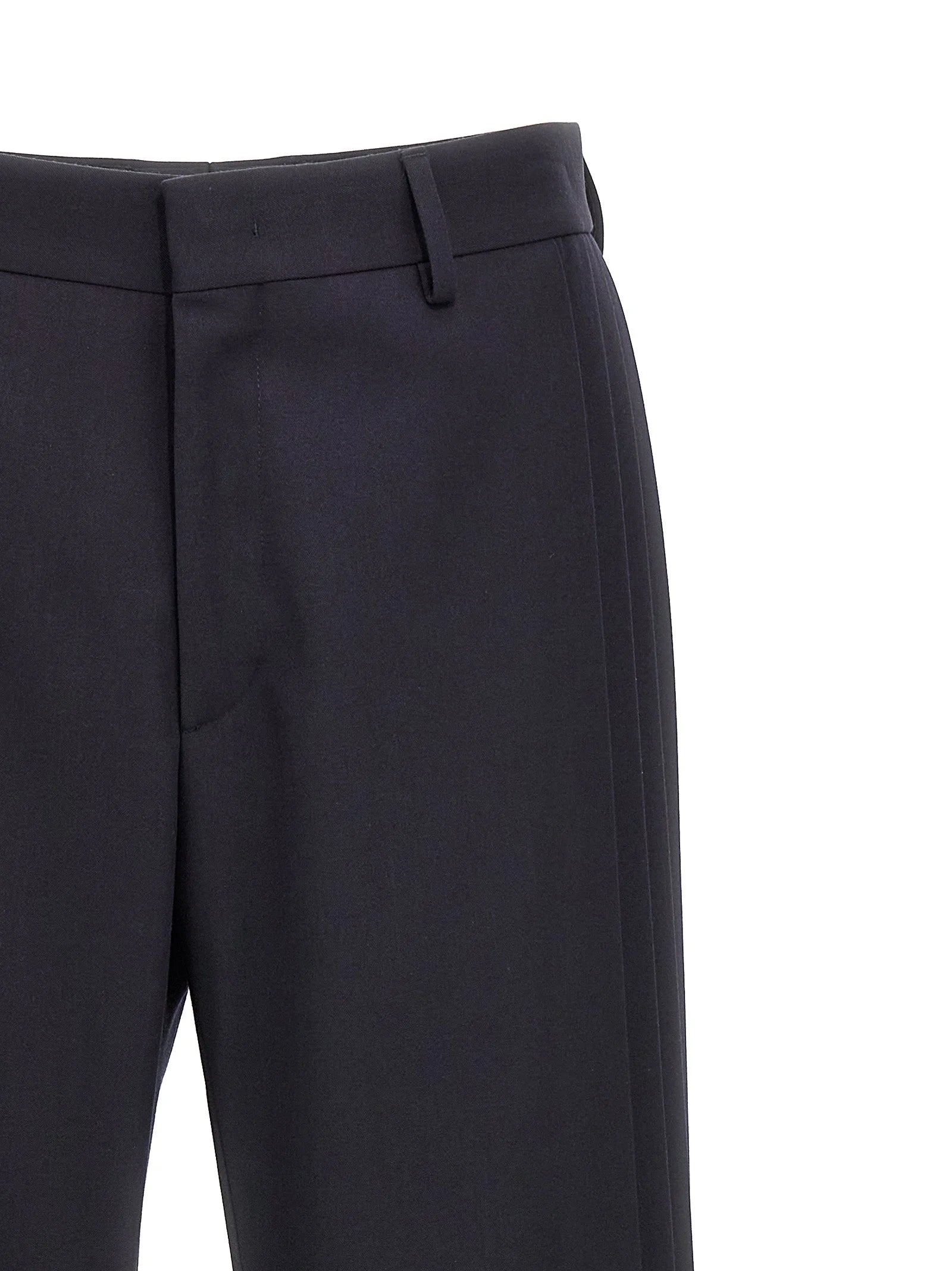 Fendi Blue Polyester Casual Pants
