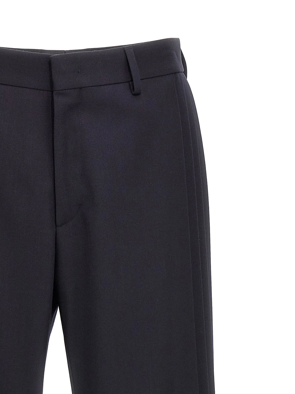 Fendi Blue Polyester Casual Pants