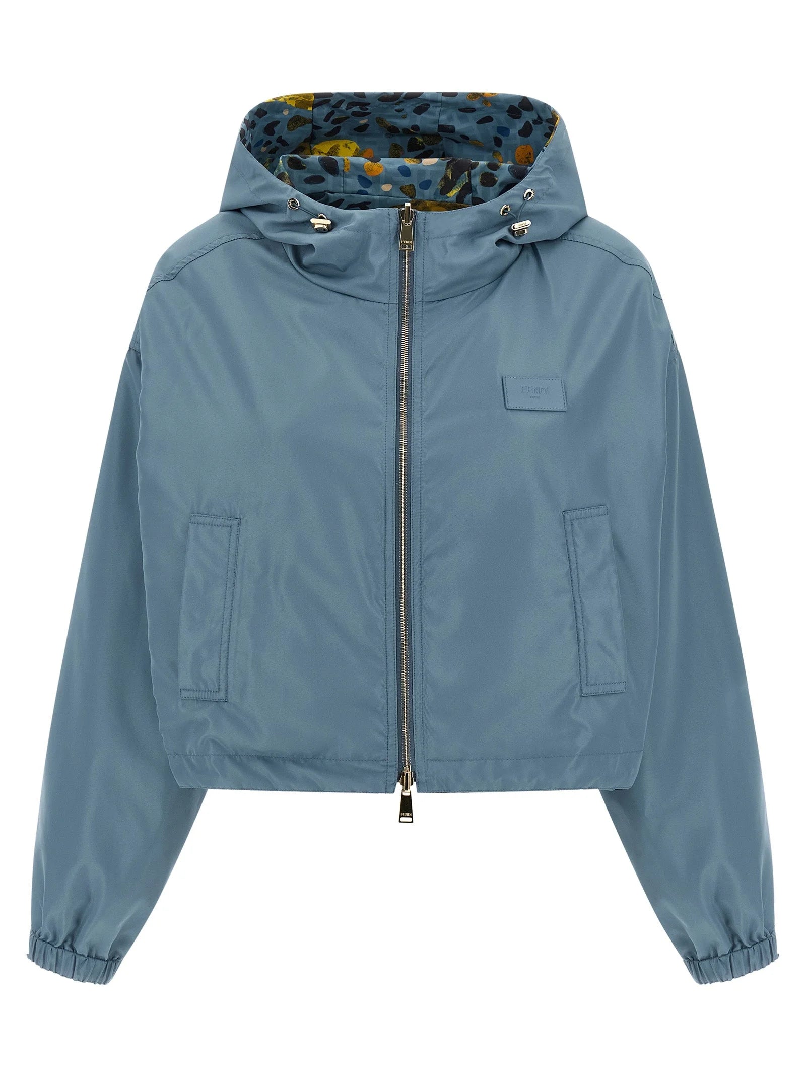Fendi Blue Polyester Shell Jacket