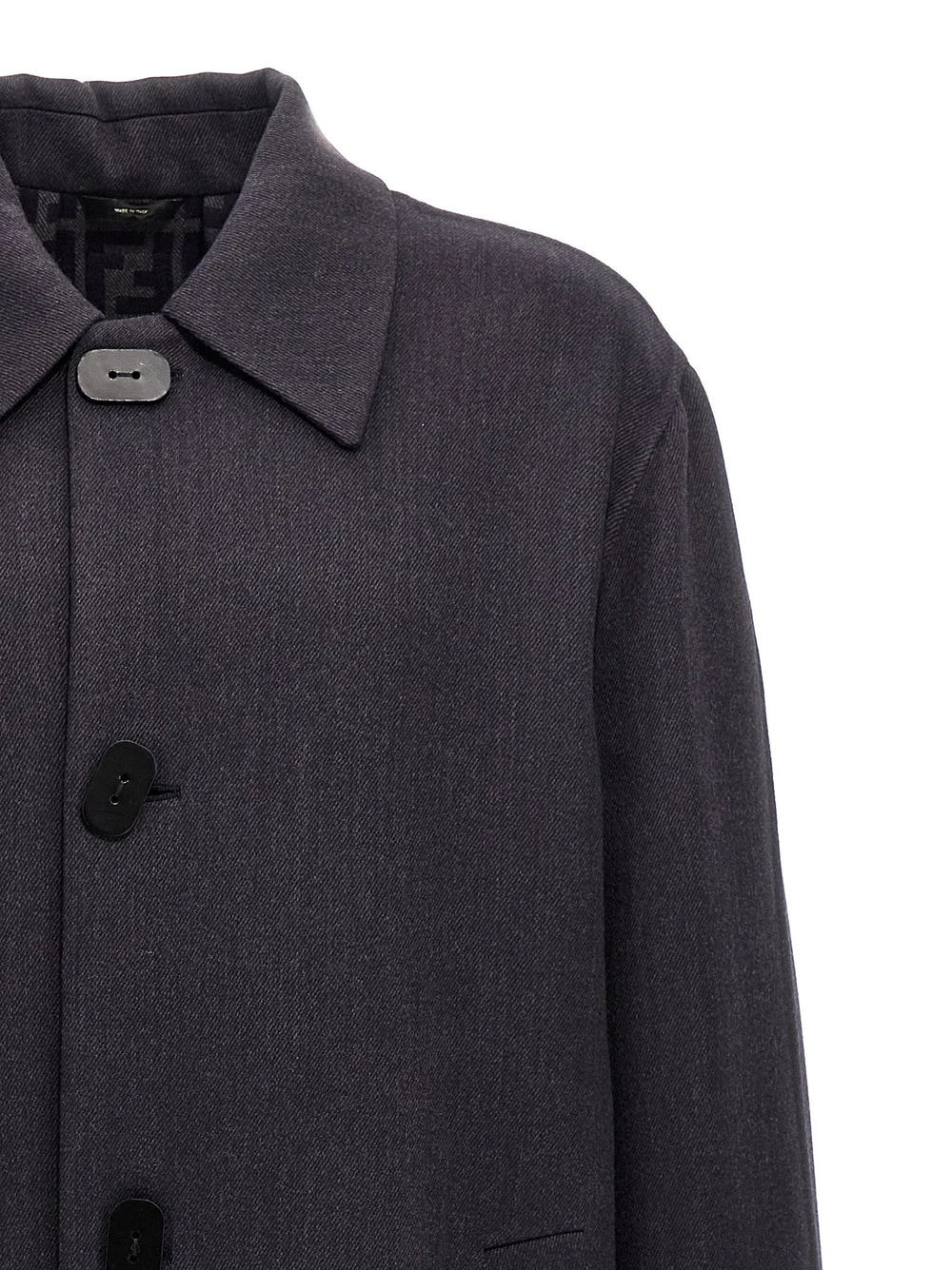 Fendi Blue Virgin Wool Coat