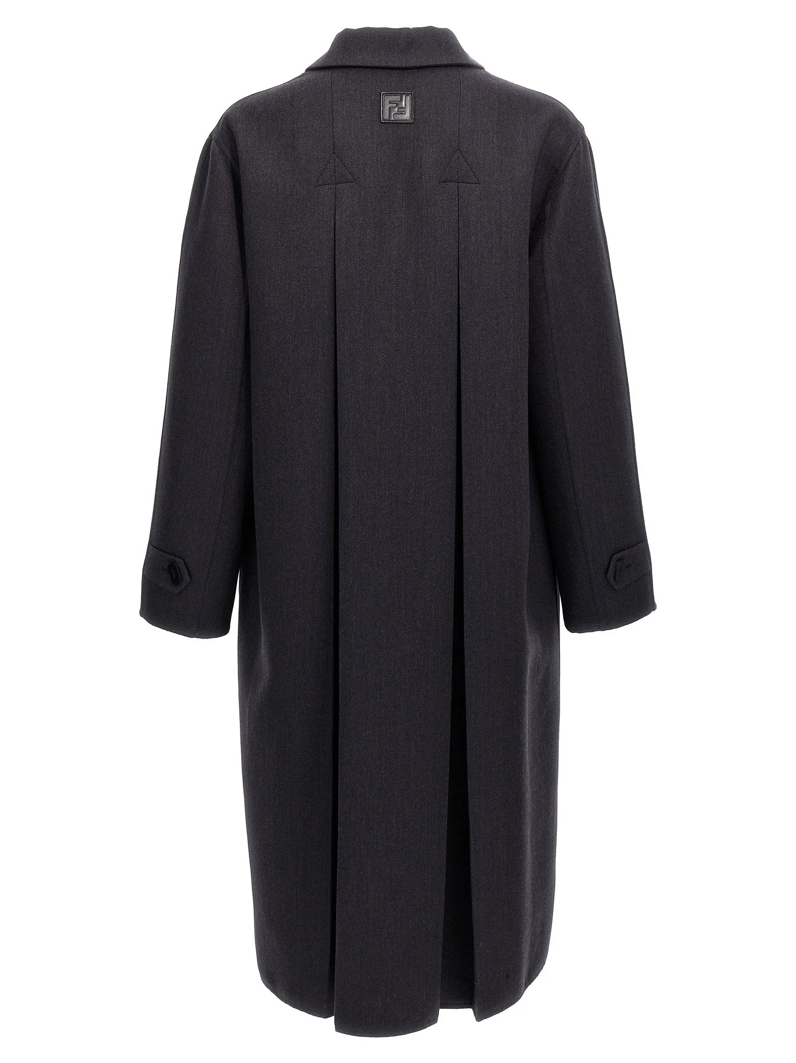 Fendi Blue Virgin Wool Coat