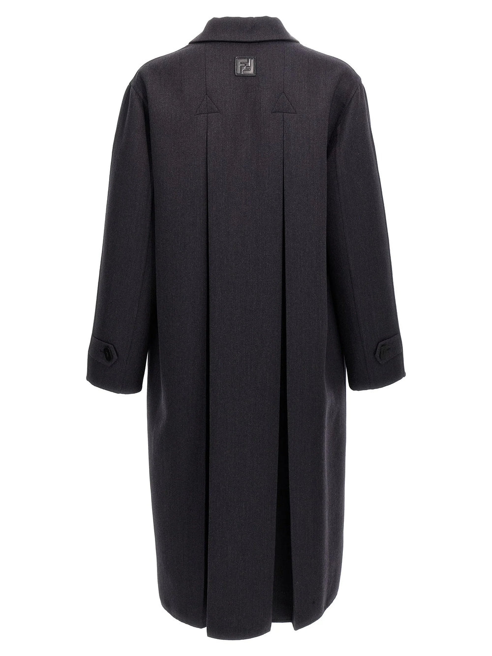 Fendi Blue Virgin Wool Coat