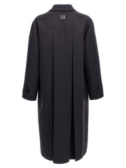 Fendi Blue Virgin Wool Coat