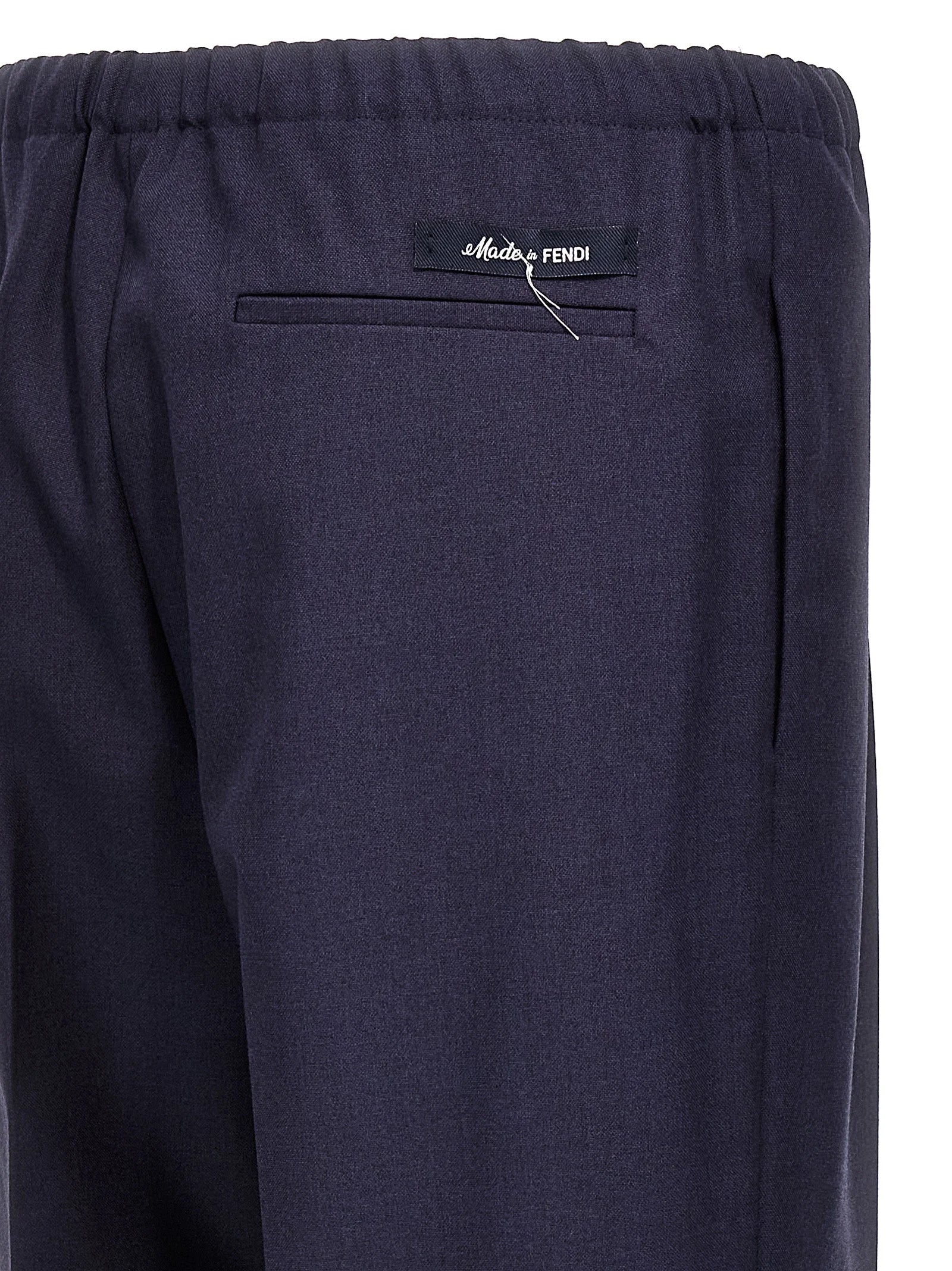 Fendi Blue Virgin Wool Pants - IT50 | L