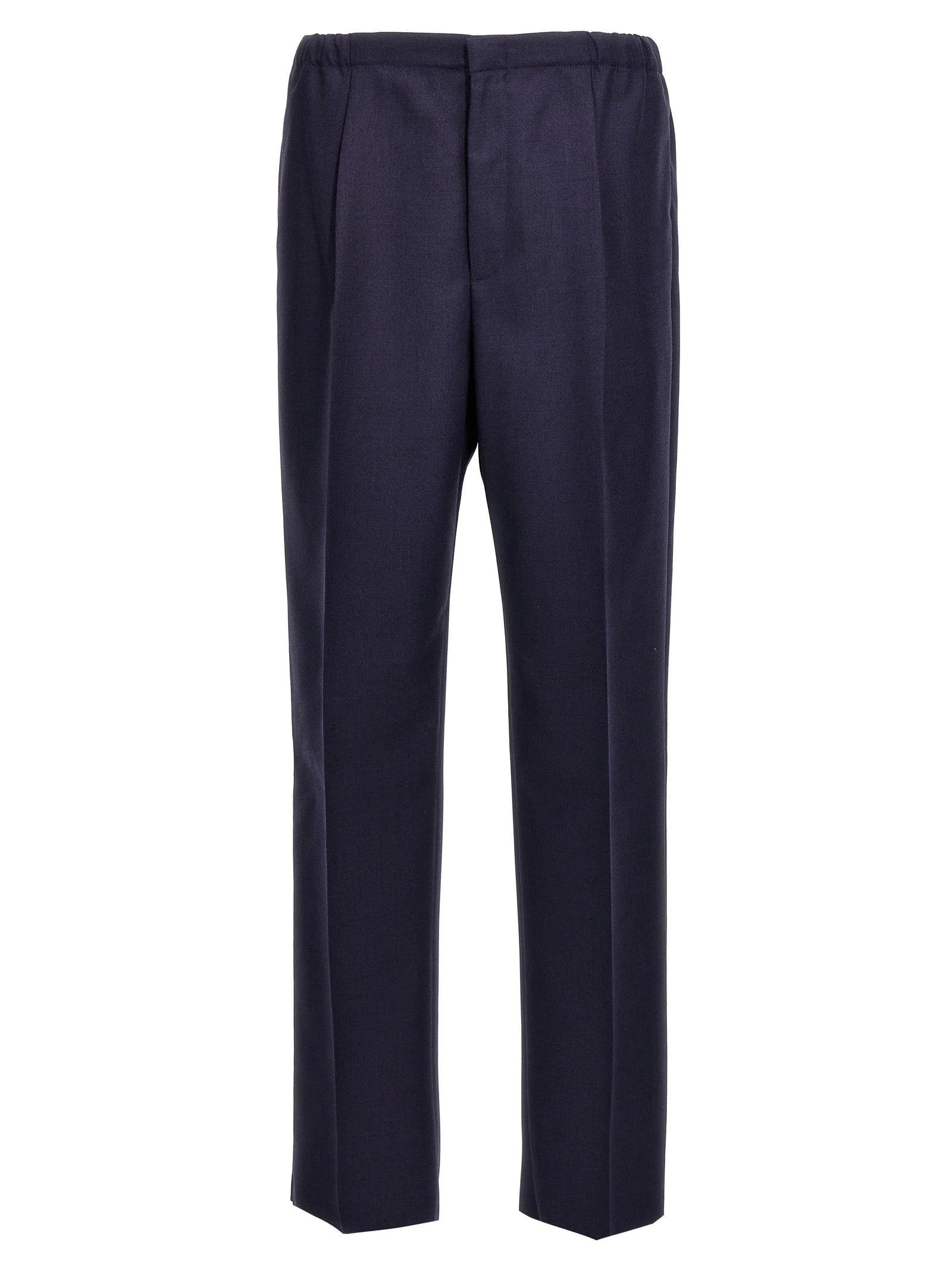 Fendi Blue Virgin Wool Pants - IT50 | L