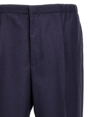 Fendi Blue Virgin Wool Pants - IT50 | L