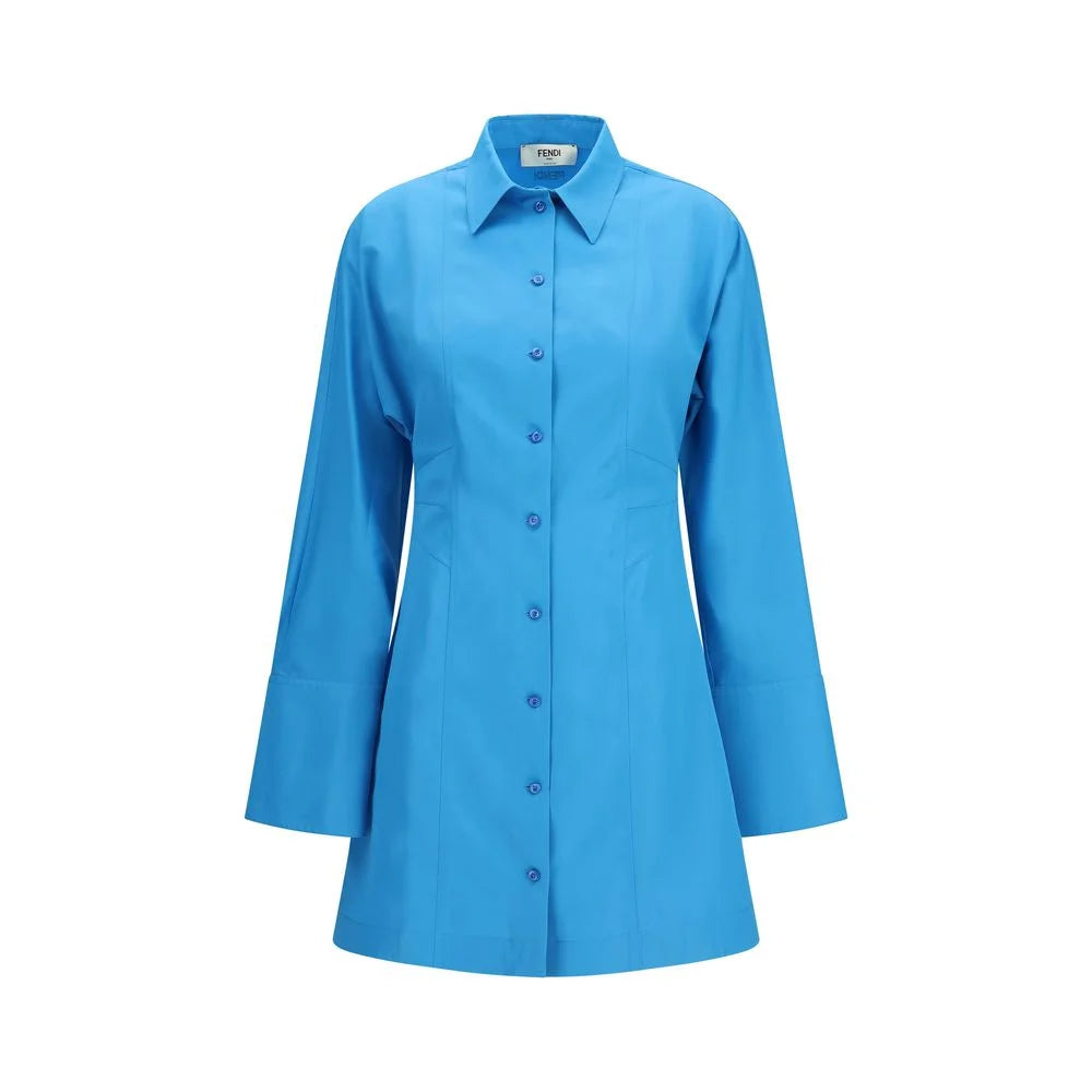 Fendi Blue Viscose Casual Dress - IT42 | L
