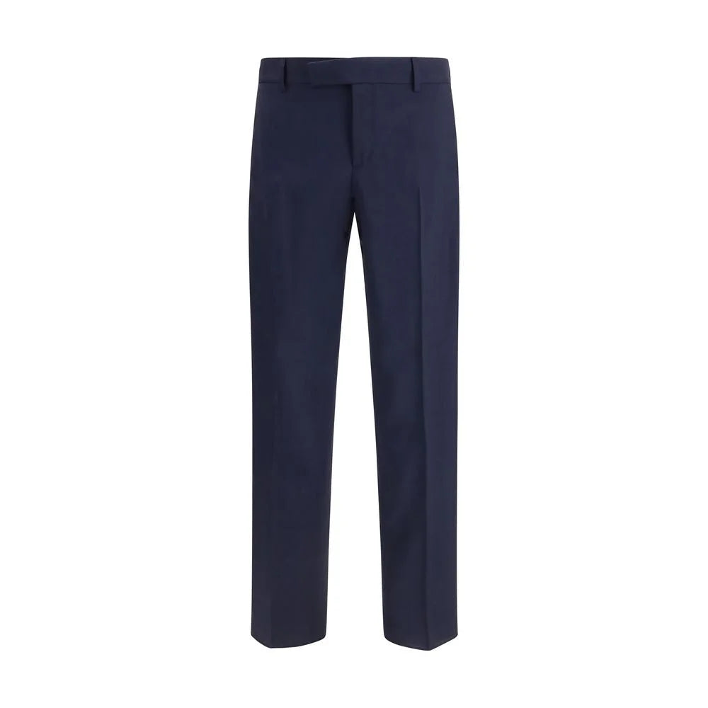 Fendi Blue Wool Oves Aries Dress Pants