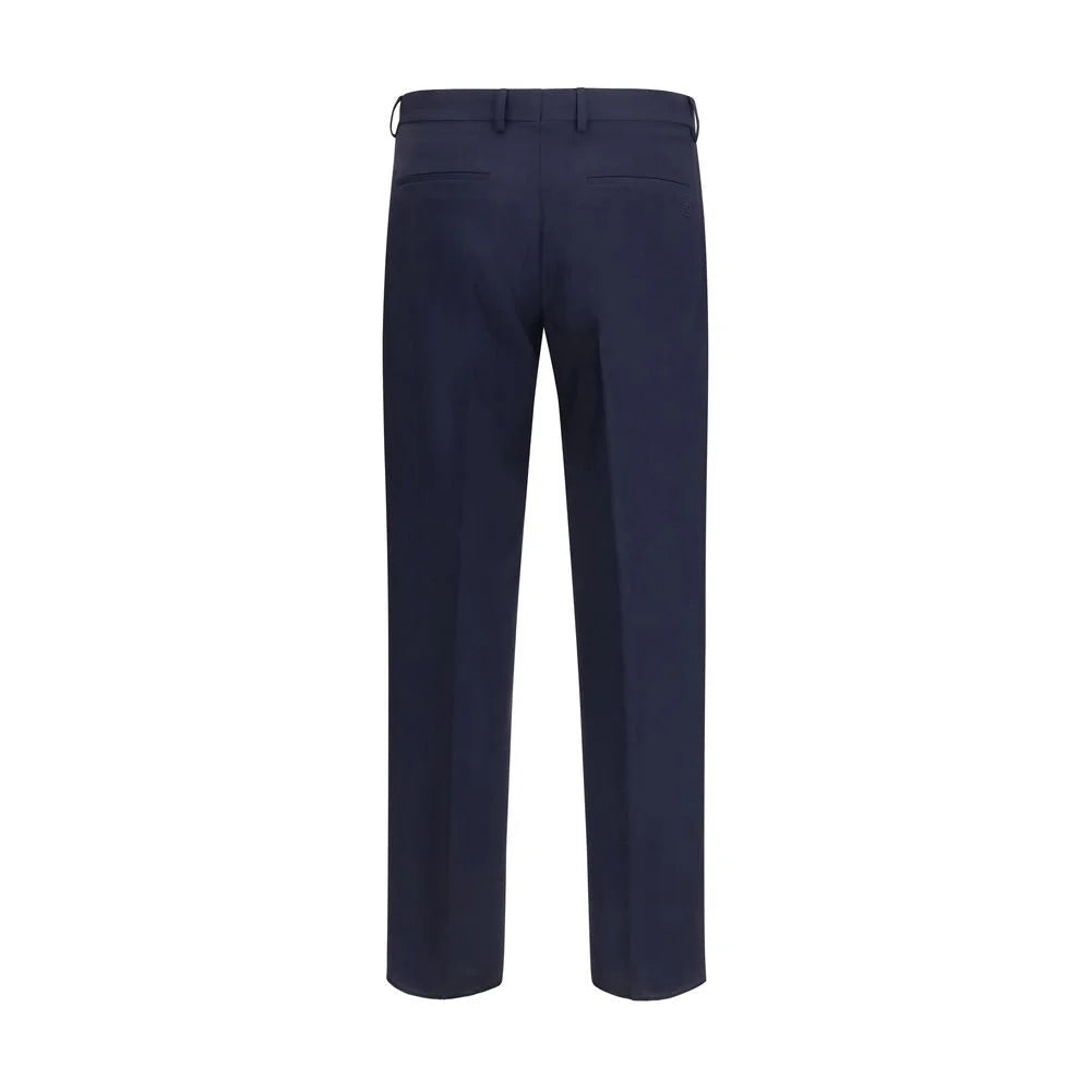 Fendi Blue Wool Oves Aries Dress Pants