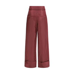 Fendi Bordeaux Silk Dress Pants - IT40 | M