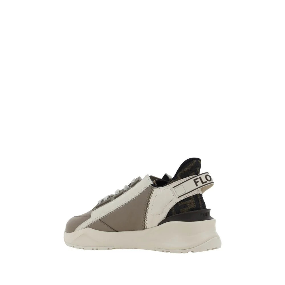 Fendi Brown Calf Leather Bos Taurus Athletic Sneakers - EU36.5/US6.5