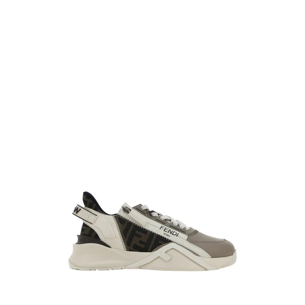 Fendi Brown Calf Leather Bos Taurus Athletic Sneakers - EU36.5/US6.5