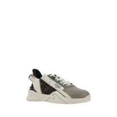 Fendi Brown Calf Leather Bos Taurus Athletic Sneakers - EU36.5/US6.5