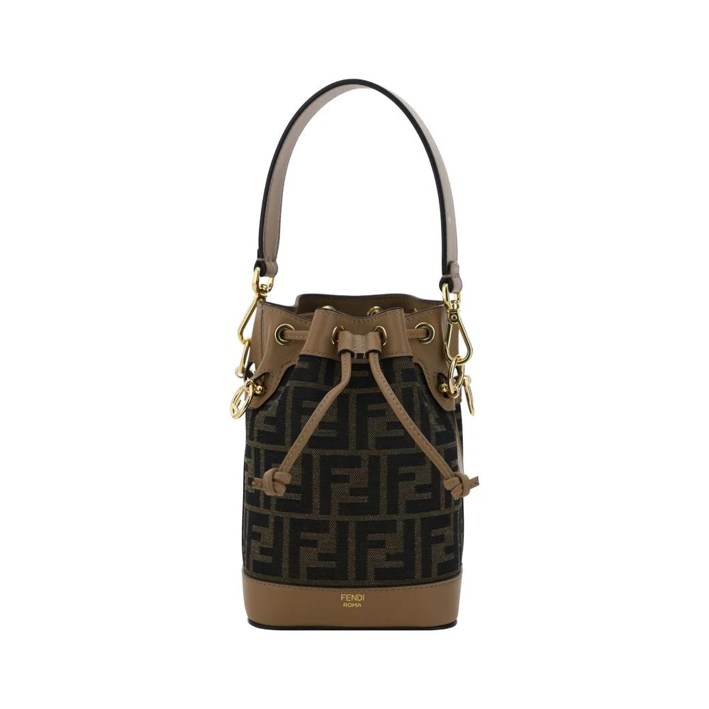 Fendi Brown Calf Leather Bos Taurus Backet Bag