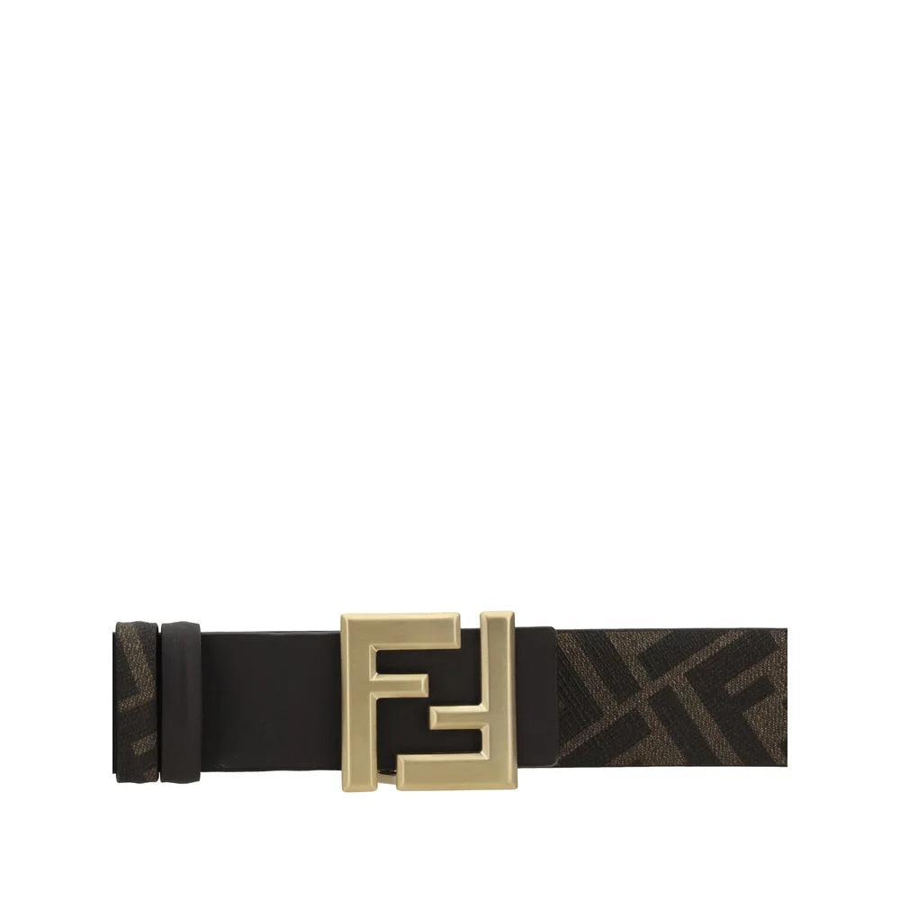 Fendi Brown Calf Leather Bos Taurus Regular Belt