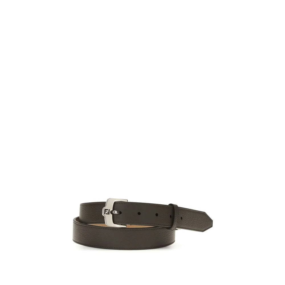 Fendi Cinturón regular de piel de becerro marrón Bos Taurus