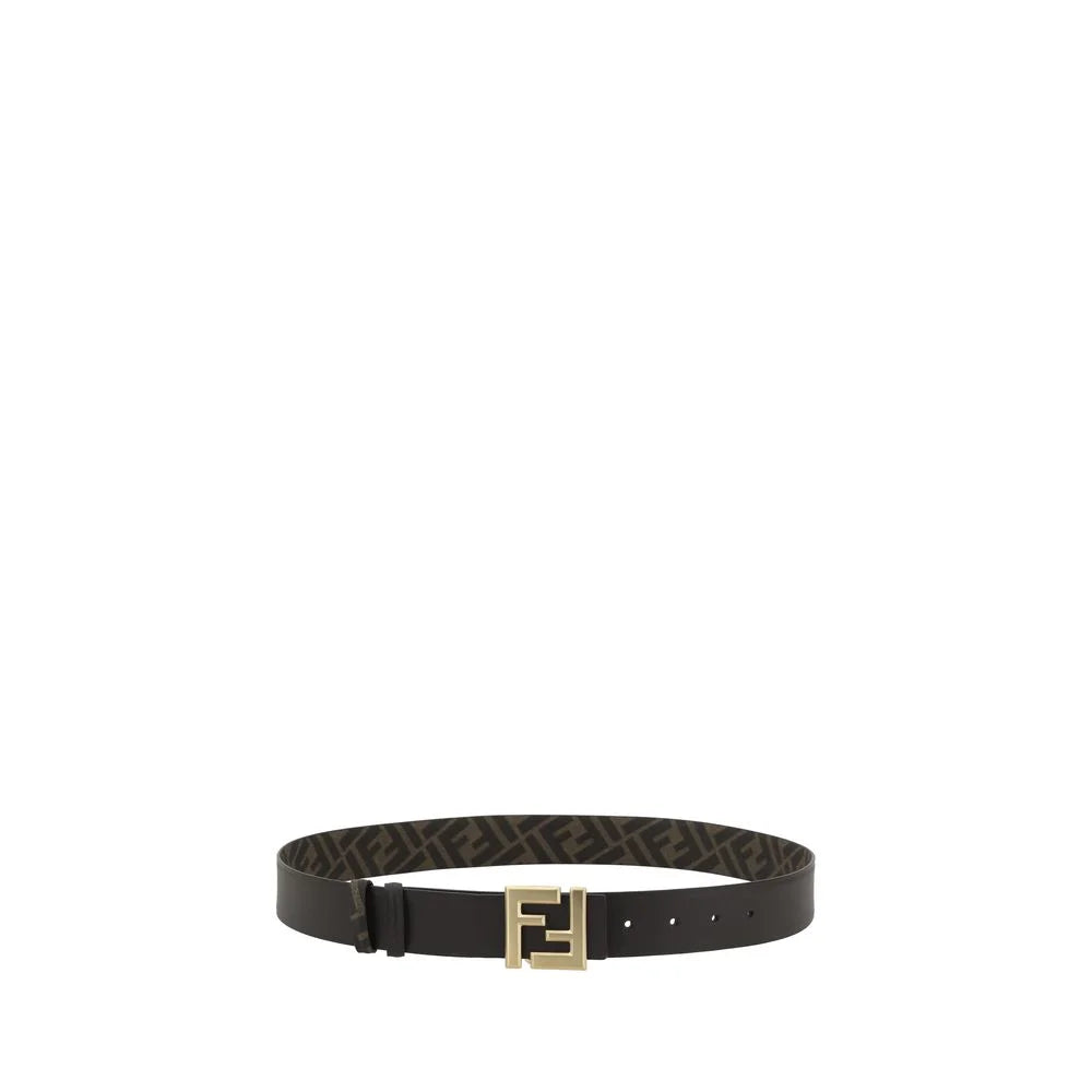 Fendi Brown Calf Leather Bos Taurus Regular Belt - Belts
