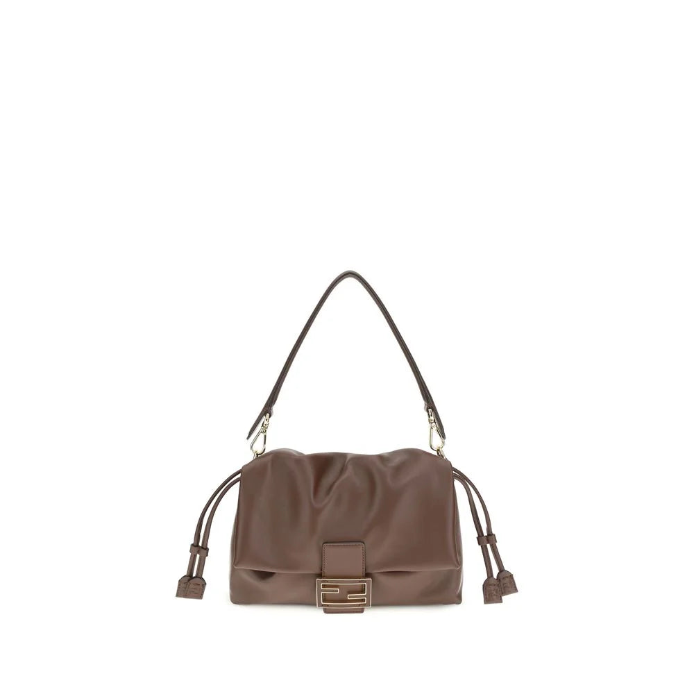 Fendi Brown Calf Leather Bos Taurus Shoulder Bag
