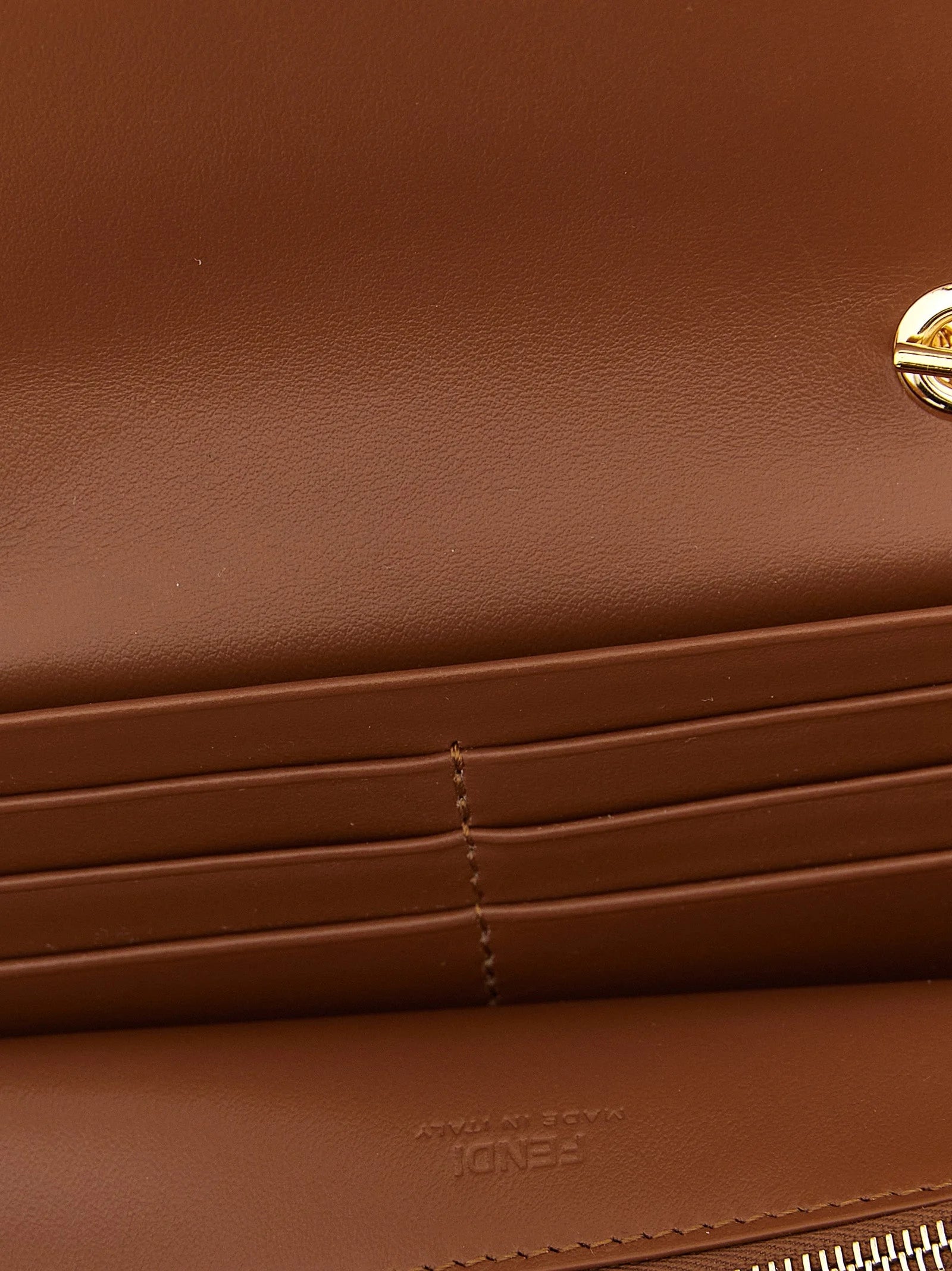 Fendi Brown Calfskin Cardholder