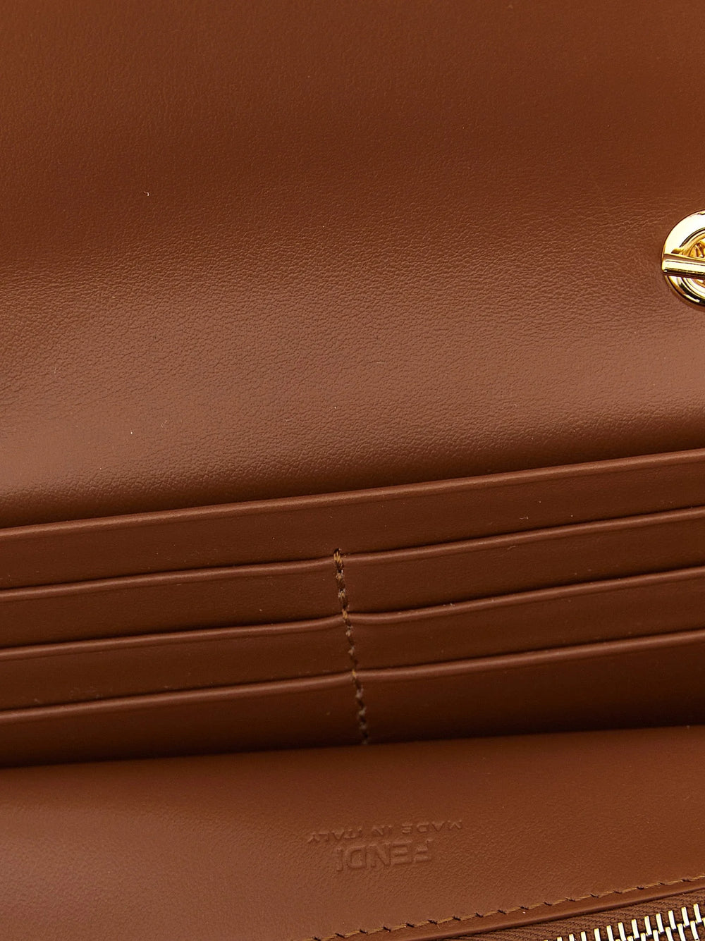 Fendi Brown Calfskin Cardholder