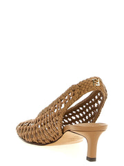 Fendi Brown Calfskin Mid Heel Pumps - EU41/US11