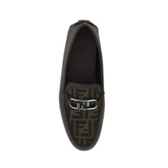 Fendi Brown Calfskin Slip-On Loafers - EU40/US7