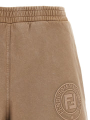 Fendi Brown Cotton Bermuda Shorts - XS