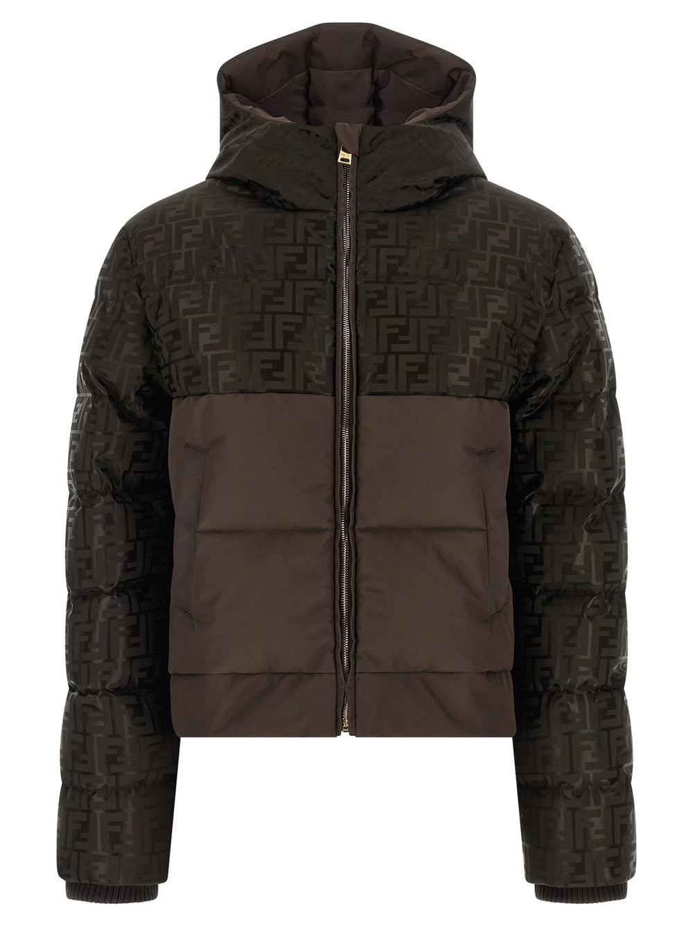 Fendi Brown Cotton Full-Length Jacket - M