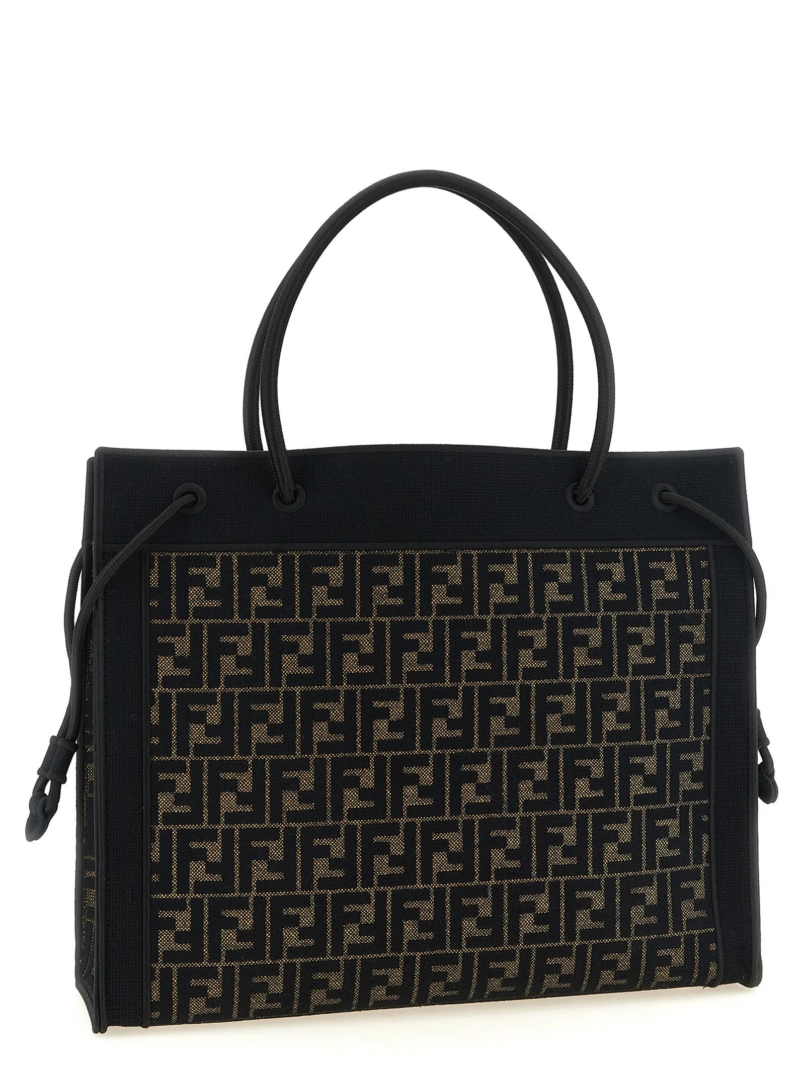 Fendi Brown Cotton Tote Bag