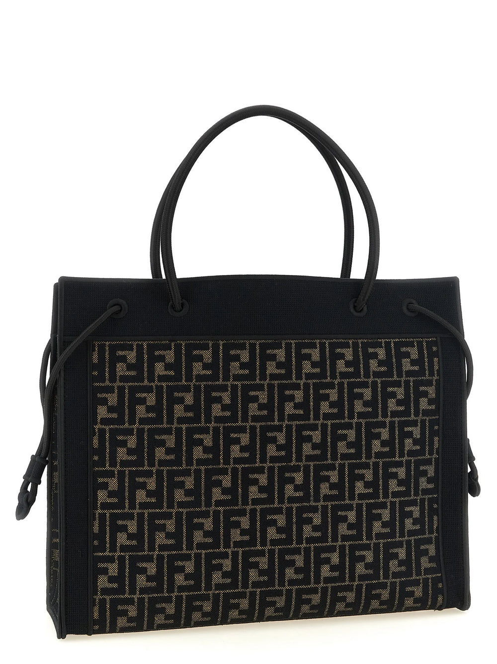 Fendi Brown Cotton Tote Bag