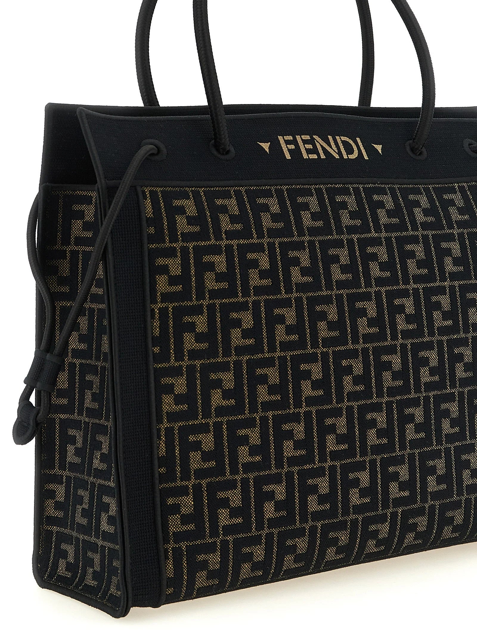 Fendi Hnědá bavlněná nákupní taška