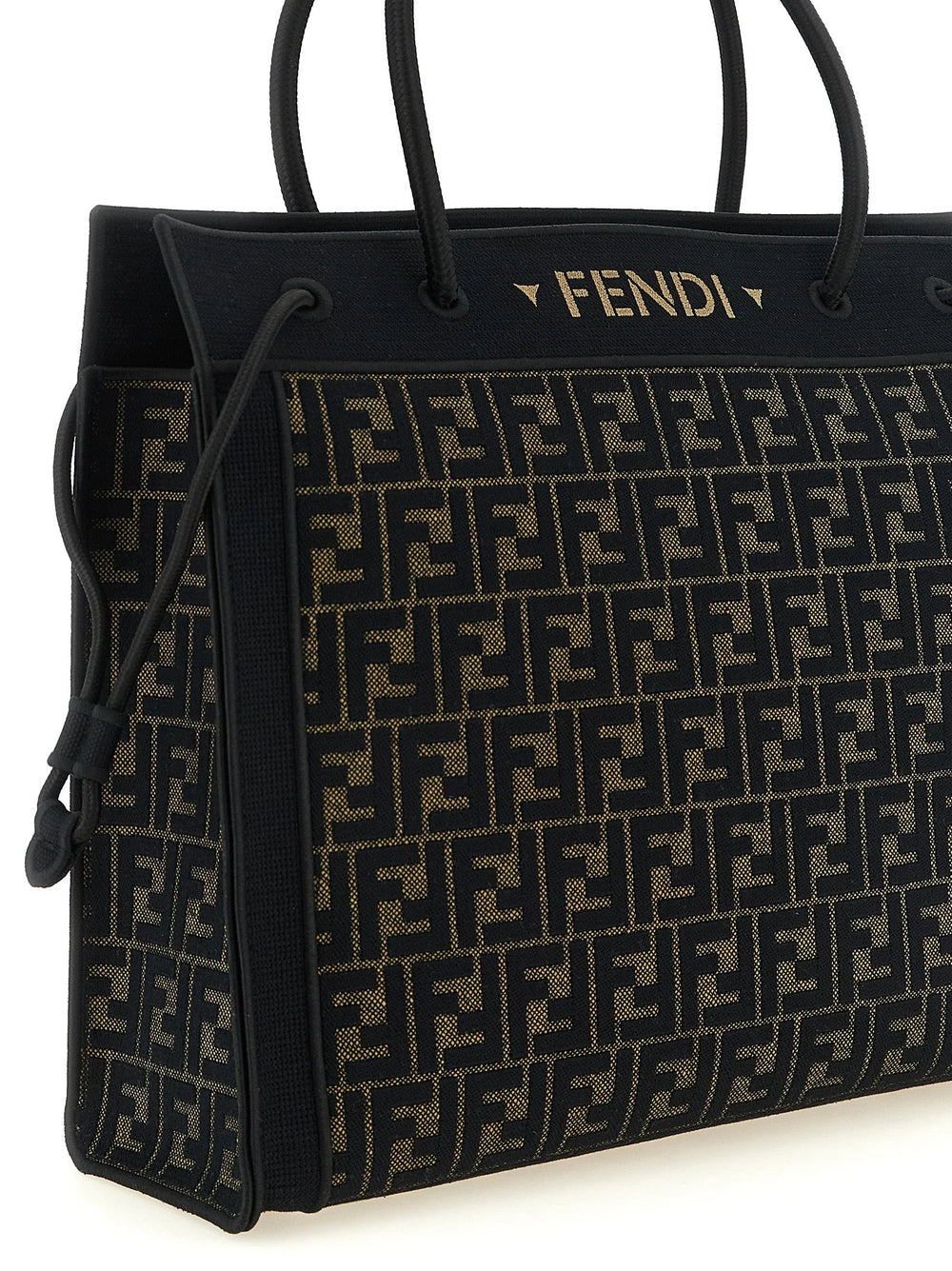 Fendi Hnědá bavlněná nákupní taška