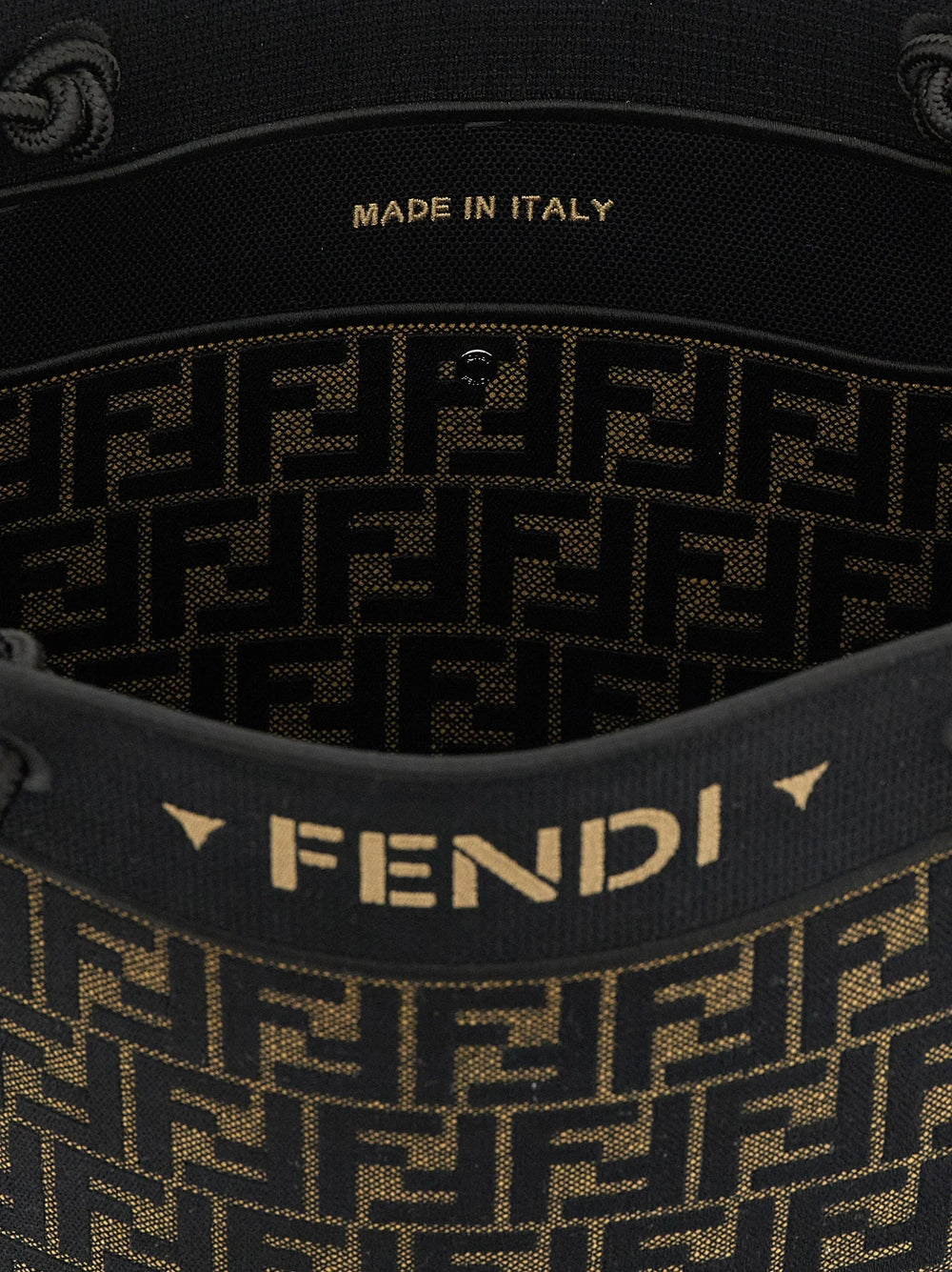 Fendi Brown Cotton Tote Bag